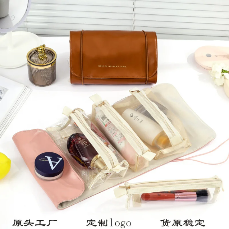 

Dry Wet Separation Can Be Split Cosmetic Bag Internet Hot Carry out Four-in-One Toiletry Bag Wholesale