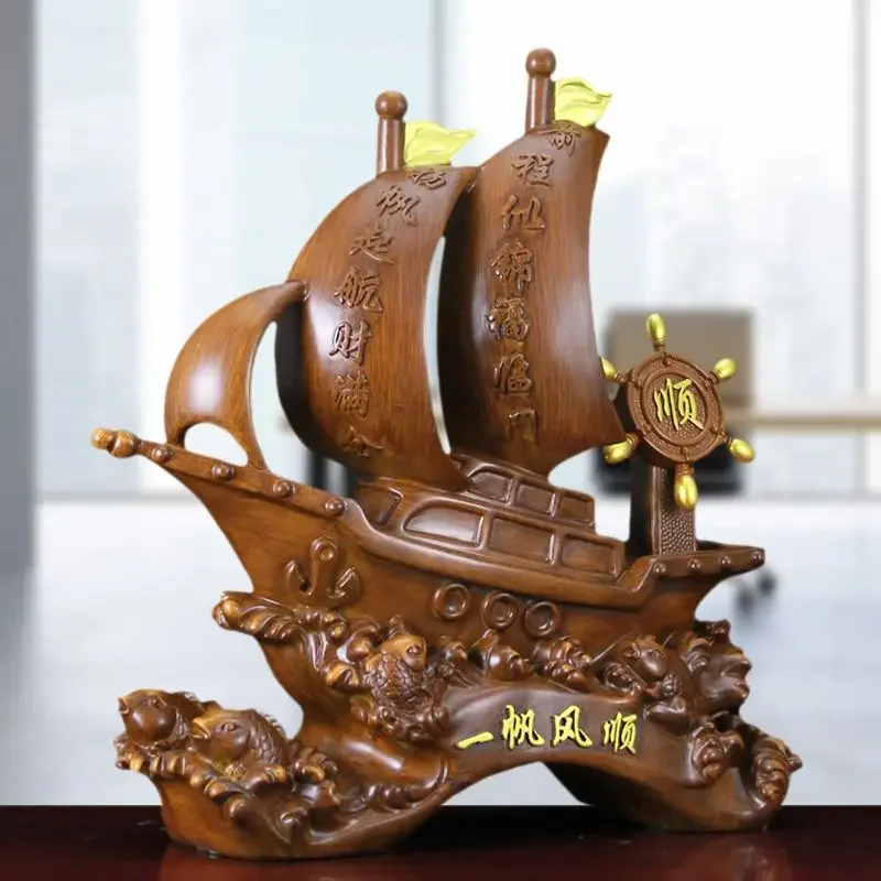 

Smooth Lucky Sailing Ornaments Desk Decor Living Room TV Cabinet Furnishings Opening Housewarming Miniatures Gifts