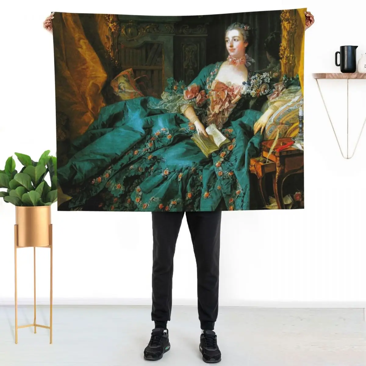 Madame de Pompadour Throw Blanket Cute Travel Luxury Designer Kid'S for babies blankets and throws Blankets