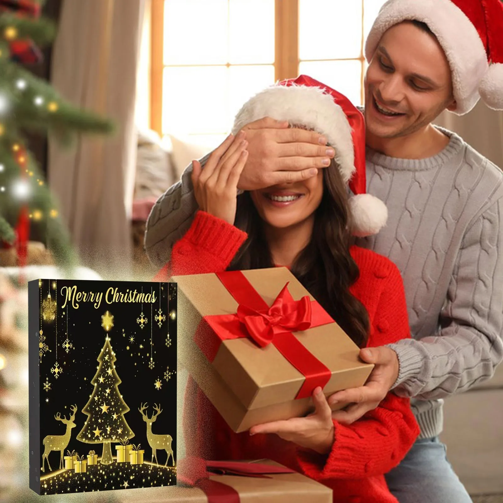 Tablica odliczająca dni do Świąt Bożego Narodzenia DIY Akcesoria do bransoletek dla dzieci Kalendarz z 24 przegródkami Świąteczne zegary emerytalne dla kobiet