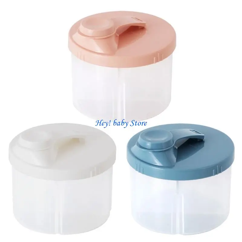 Q1FE Portable Reusable Baby Snacks Storage Box 4 Compartments Formula Dispenser