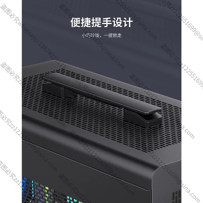 مناسبة لهيكل صغير محمول صغير جديد صغير مريح MATX E-sports سطح المكتب هيكل صغير من الزجاج المقسى من خلال