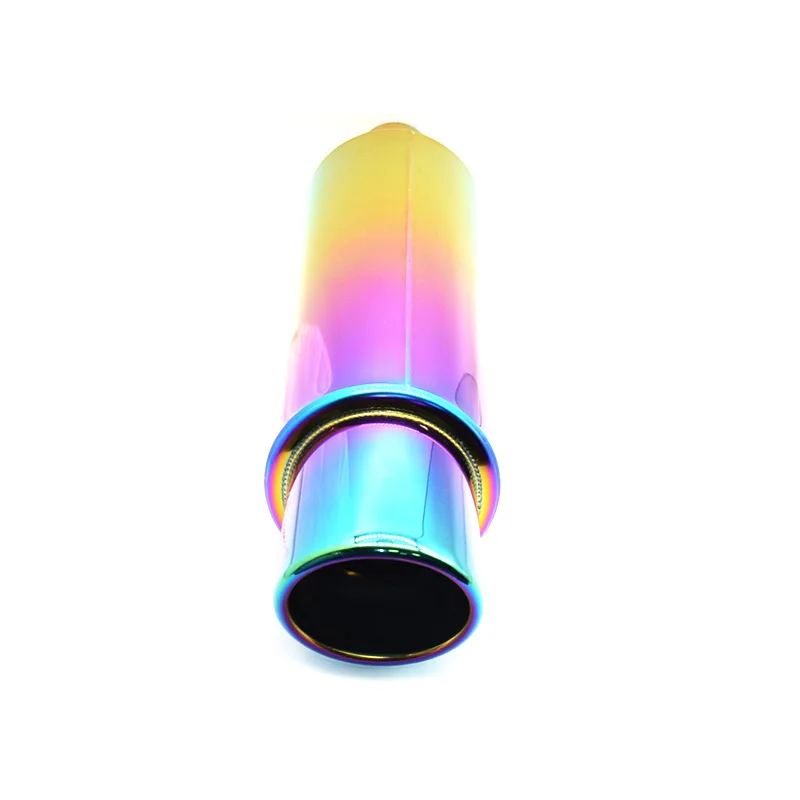 Accessories and ToolsCar Modification Straight Row Colorful High-end High-quality Stainless Steel Muffler Universal Exhaust Pipe