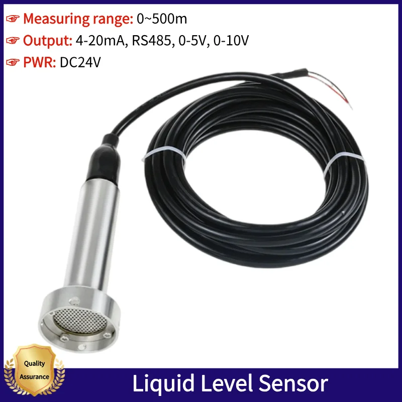 Anti-clogging Level Sensor 0-500m H2O Liquid Level Transmitter 4-20mA 0-10V RS485 output for Wasted Water