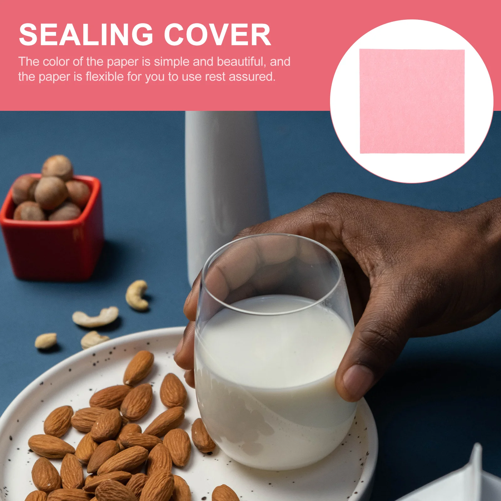 

100 pcs Bottle Lid Paper 100 Sheets Disposable Yogurt Seal Paper For Glass Jar Cup Pudding Wrapping Sealing Lid Decor Jar Cover