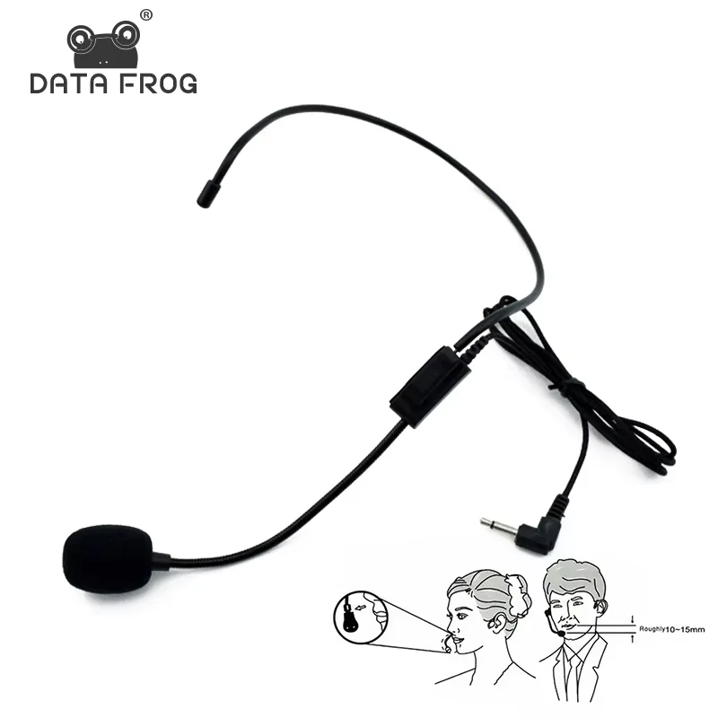 DATA FROG 3.5mm Wired Microphone Noise Cancelling Gaming Live Streaming Mic For PC Laptop Podcast Recording