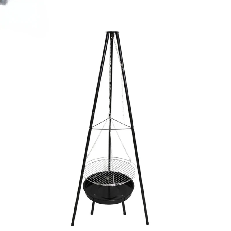 

Spot BBQ Barbecue grill Outdoor tripod BBQ camping BBQ bonfire hanging furnace American BBQ