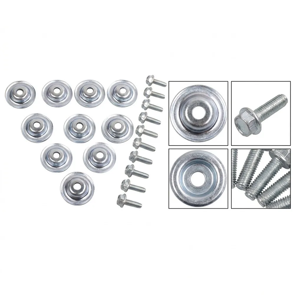 For Off-road Use As Shown Skid Plate Bolt Kit Underbody Fasteners Metal Washers Complete Replacement Set For Polaris RS1