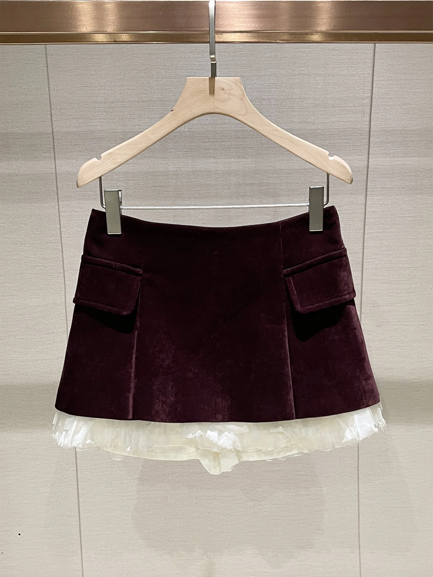 

Бархатная юбка с высокой талией, женская повседневная красная утягивающая зимняя новая юбка для тела, женская юбка трапециевидной формы Faion