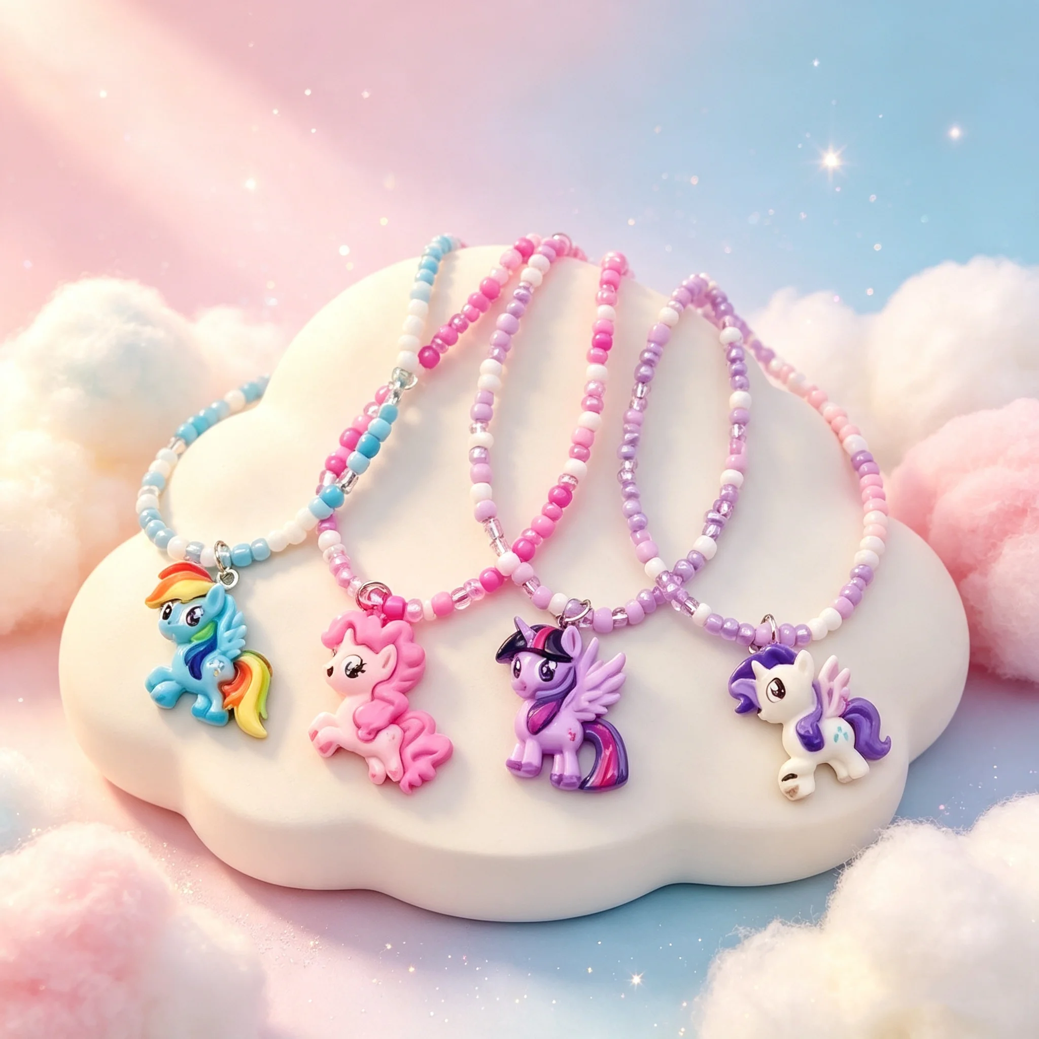 1 pc Cute Cartoon Colorful Bead Necklace - Character Pendant. Creative Gift for Thanksgiving, Christmas, Birthday, and Halloween view 4