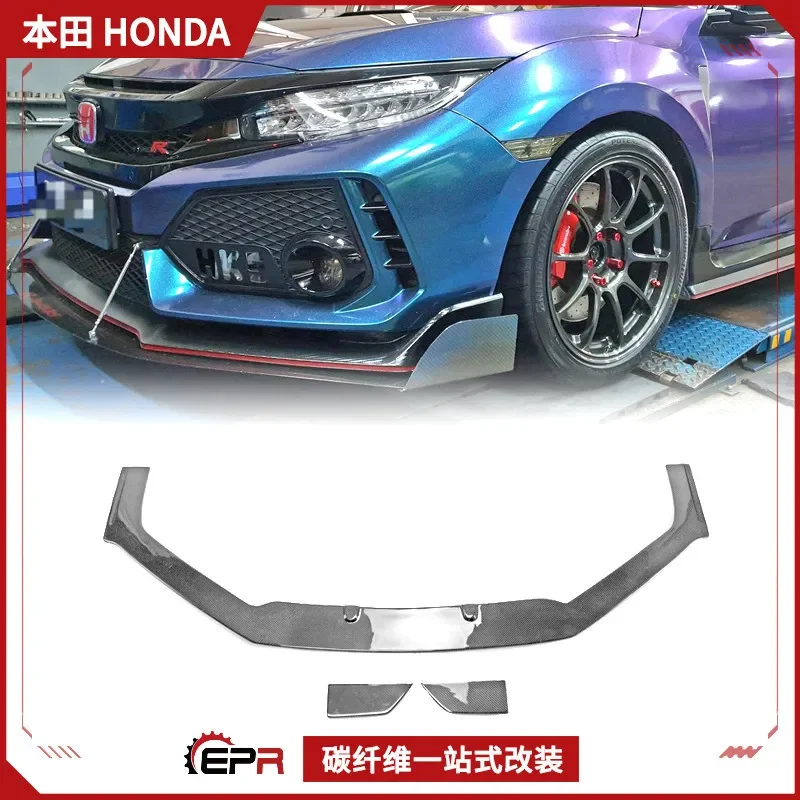 SAAR Compatible with Honda FK8 Type R Carbon Fiber Modification Parts EPA Version Front Spoiler Addition OE Front Lip Base Plate