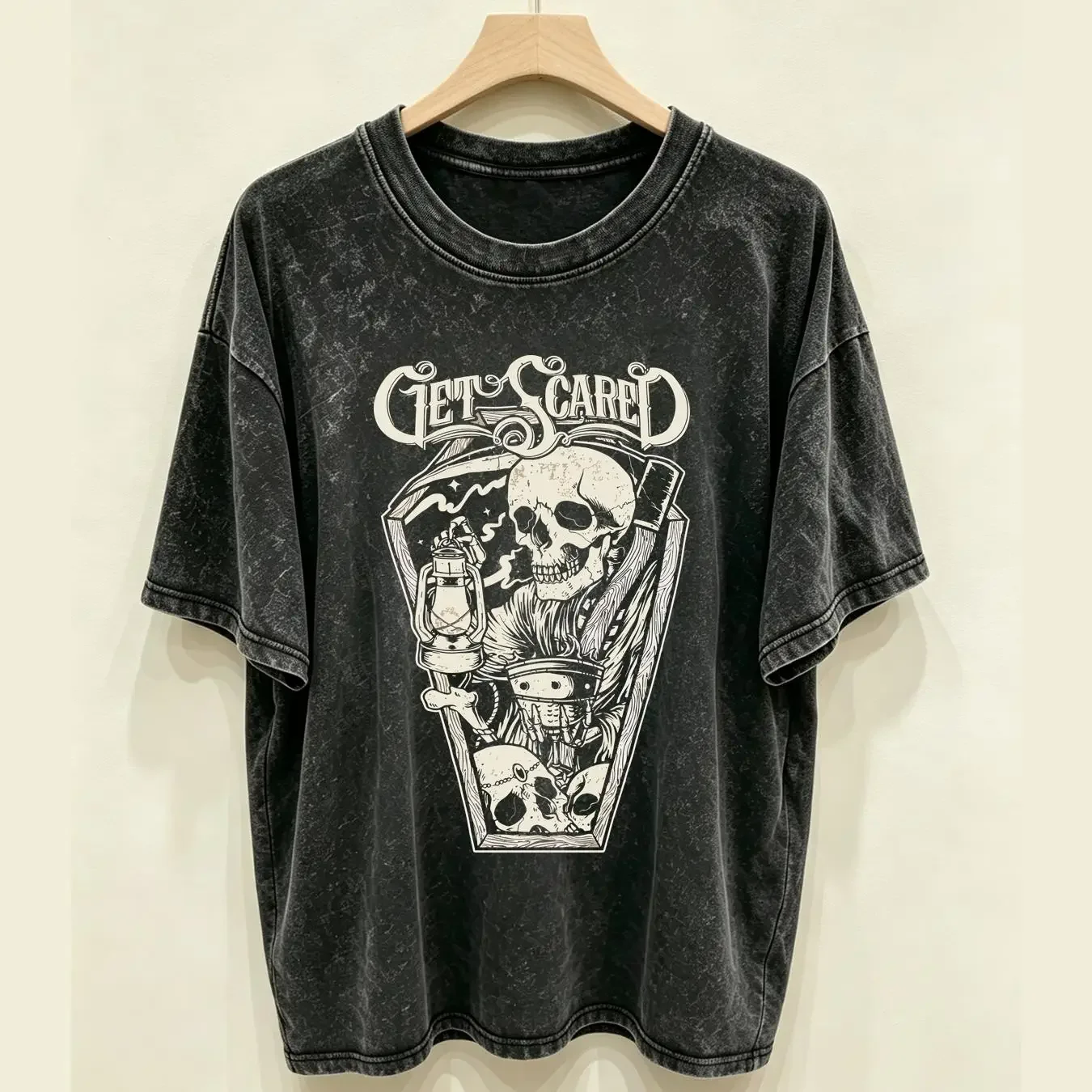 washed T Shirt Get scared band For Fans S To 5XL CB1054 vintage Washed Versatile fashion Unisex homme designer clothes graphic