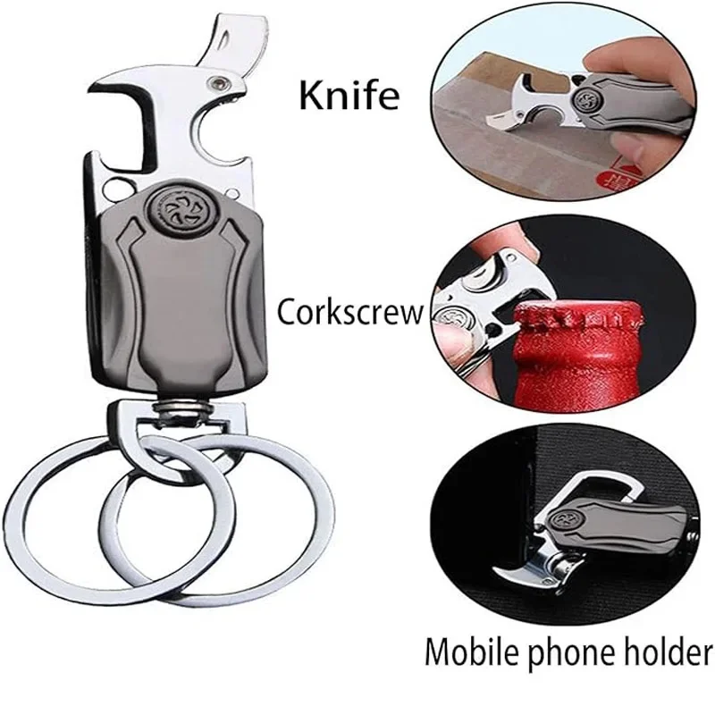 Outdoor Metal Keychain Car Keychain Accessories Portable Durable Key Chain Ring Custom Keychain for Bottle Opener for Man Women