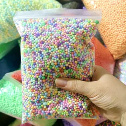 15g 2-8mm Multicolors Polystyrene Styrofoam Tiny Balls Particles Slime Filler Small Tiny Foam Beads Bottle Christmas Decoration