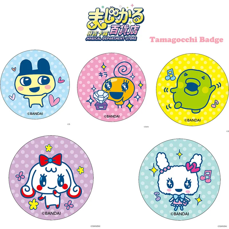 

Tamagotchi Canbadge Original Magical Department Store Lenticular Badge Pin Holographic Changing Card Anime Collectible