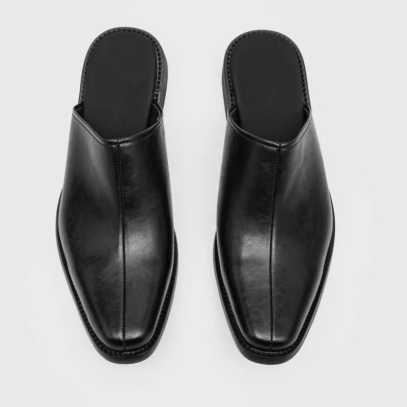 

Summer Men Semi Slippers Featuring Niche Design Split Lines Simple Business Leisure Commuting Fashionable Slippers