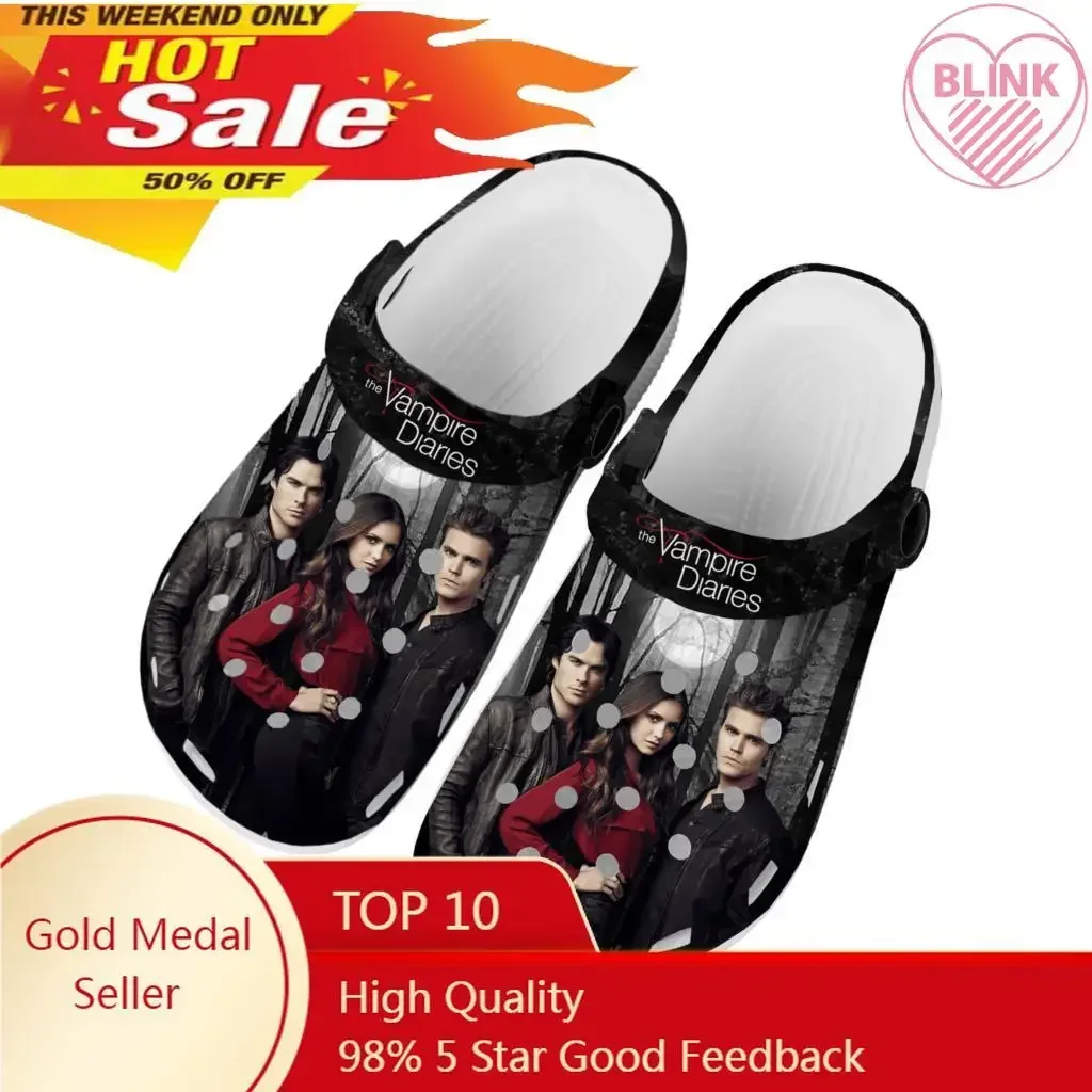 

The Vampire Diaries Damon Salvatore Home Clogs Custom Water Shoes Mens Womens Teenager Shoe Garden Clog Beach Hole Slippers