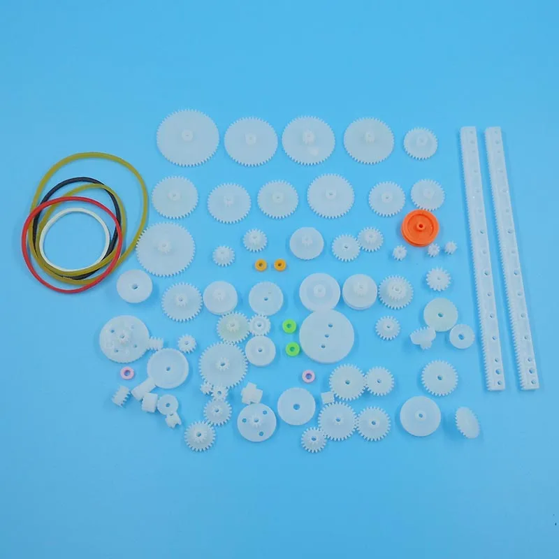 Mixed 75pcs Gear Bag Kinds of Plastic Gear Bag Technology Making DIY Model Toy Car Model Boat Model Robot Assembly Accessories