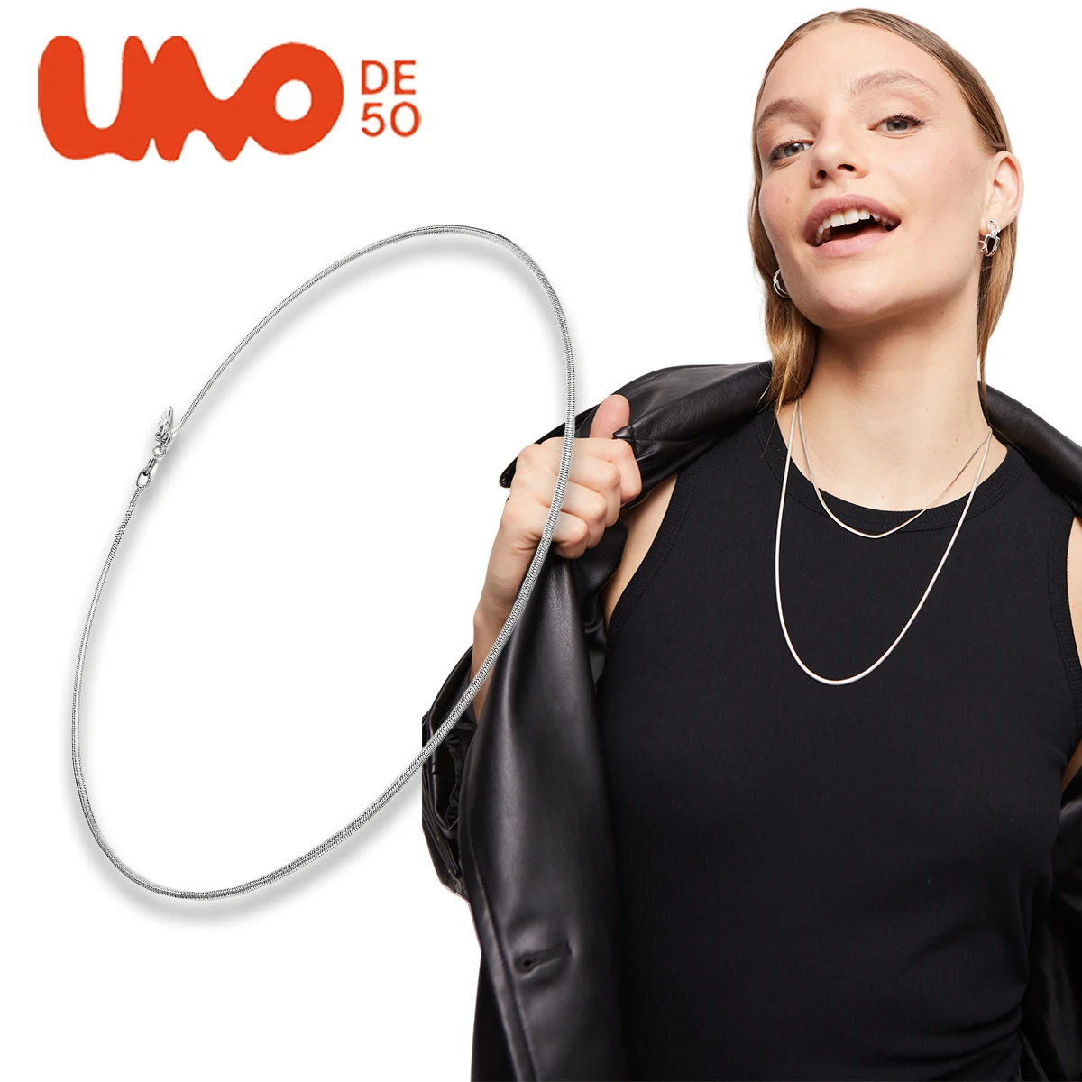 

UNODE50 necklace Simplicity, individuality, fashion, round and plain necklace, high-end and fashionable