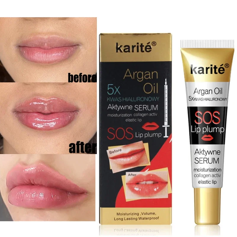 Suero voluminizador de labios instantáneo, tratamiento de pintalabios transparente, potenciador de brillo, aceite de labios hidratado completo