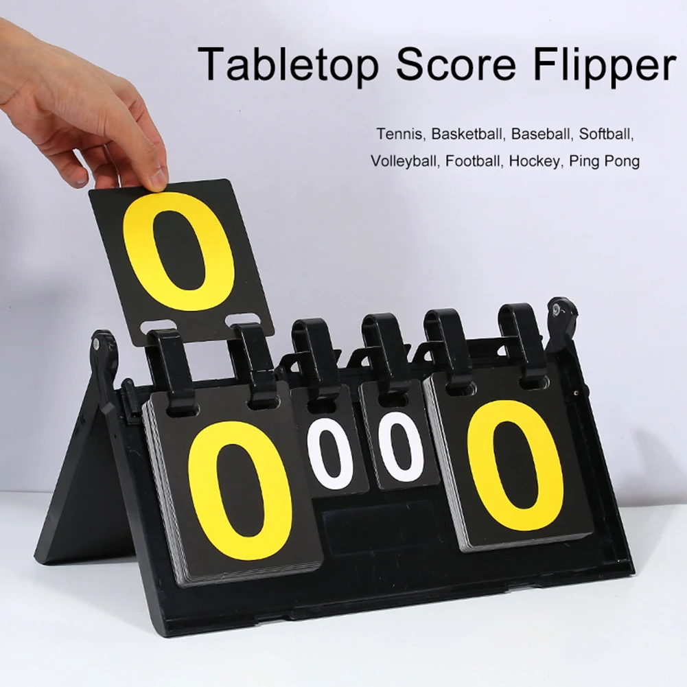 6 Digits Flip Scoreboard Tabletop Score Flipper Football Flip Score Keeper For Basketball Manual Score Flip Cards