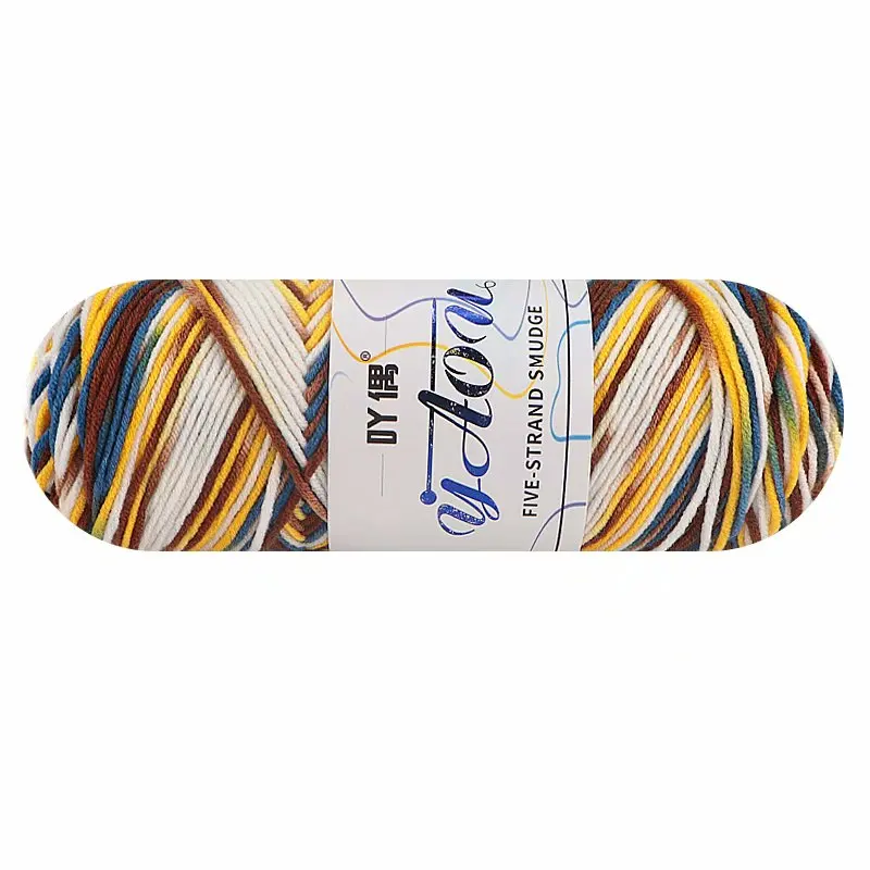 100 جرام 1 قطعة الحياكة قوس قزح غزل القطن الكروشيه الاكريليك الموضوع وشاح متماسكة سترة بطانية قبعة المواضيع أميجورومي خطوط حقيبة