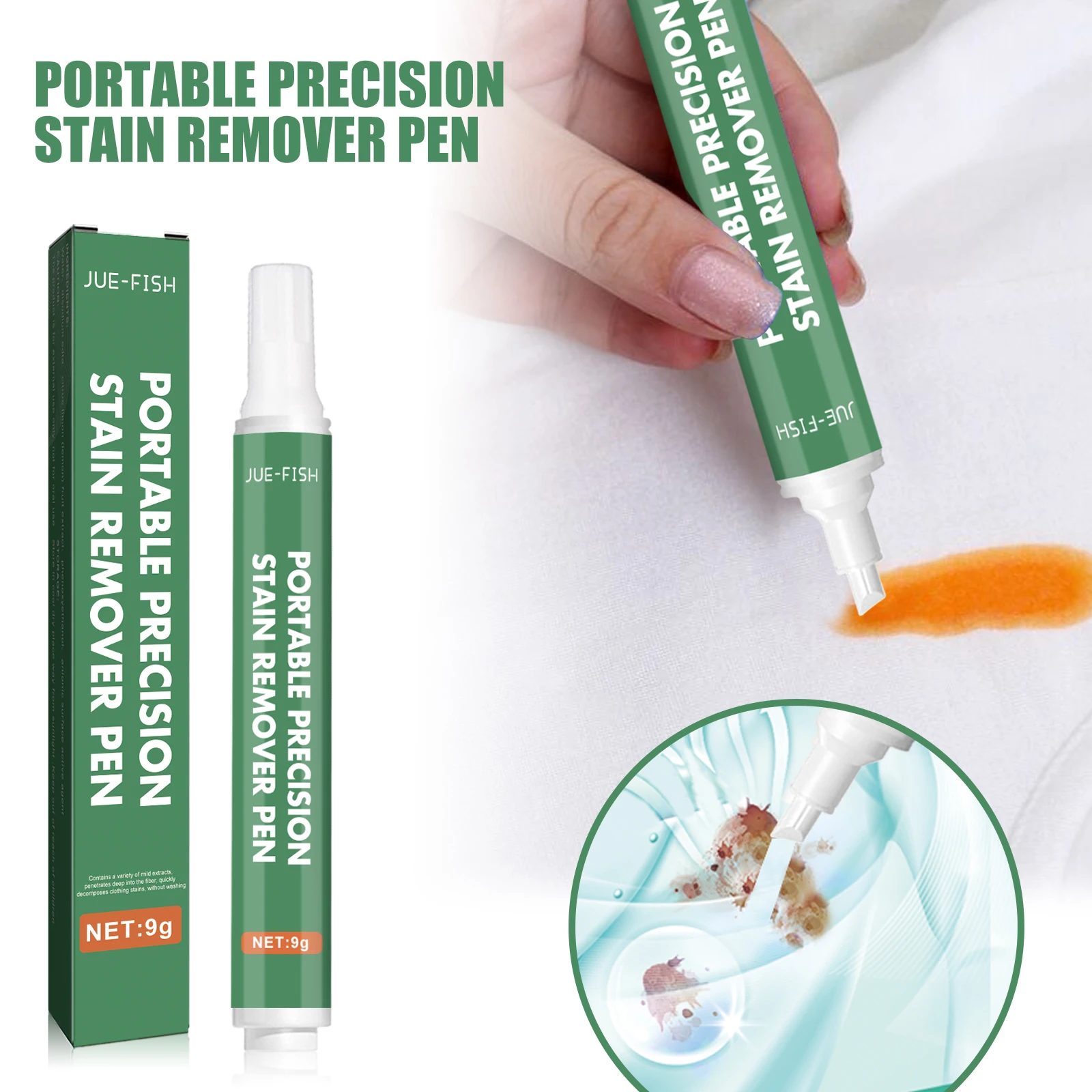 Multipurpose Stains Remover Pen Quick Cleaning Clothes Coffee Oil Food Spot No Wash Travel Outdoor Emergency Decontamination Pen