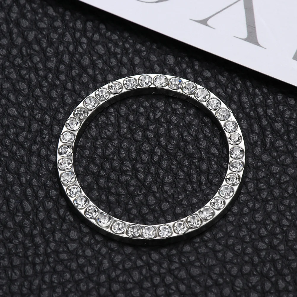 2 Pcs One-Click Start Decoration Push Button Cover Diamond Rhinestone Engine Ring Car Accessories Alloy