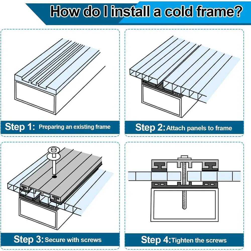 5 stuks dubbelwandige polycarbonaat kaspanelen 4'x2'x0.16'' waterdicht UV-beschermd helder versterkt ideale planten rijden tuin