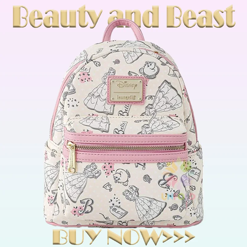 

Рюкзак «Красавица и чудовище» принцессы Белла Белль, удобный, прочный, большой вместительный, легкий, милый, с мультяшным принтом, подарок