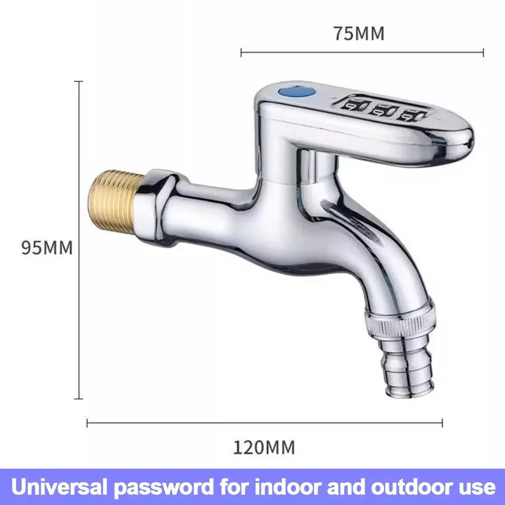 Useful Metal Combination Lock Faucet Anti-Theft Security Lock Taps Password Lock 1/2 Inch Thread Water Tap Lock Outdoor Garden