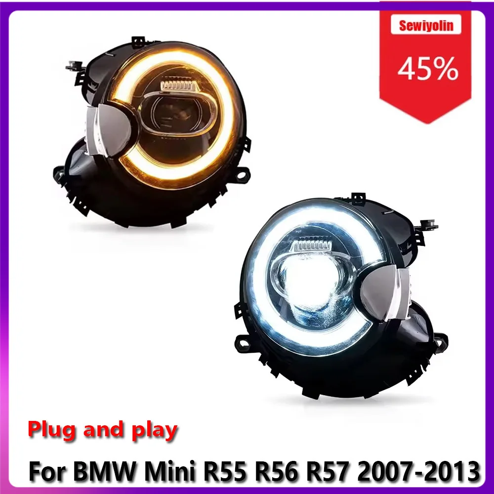 

Car LED Headlight Accessories For BMW Mini R55 R56 R57 2007-2013 DRL Brake Turn Signal Lamp Plug And Play