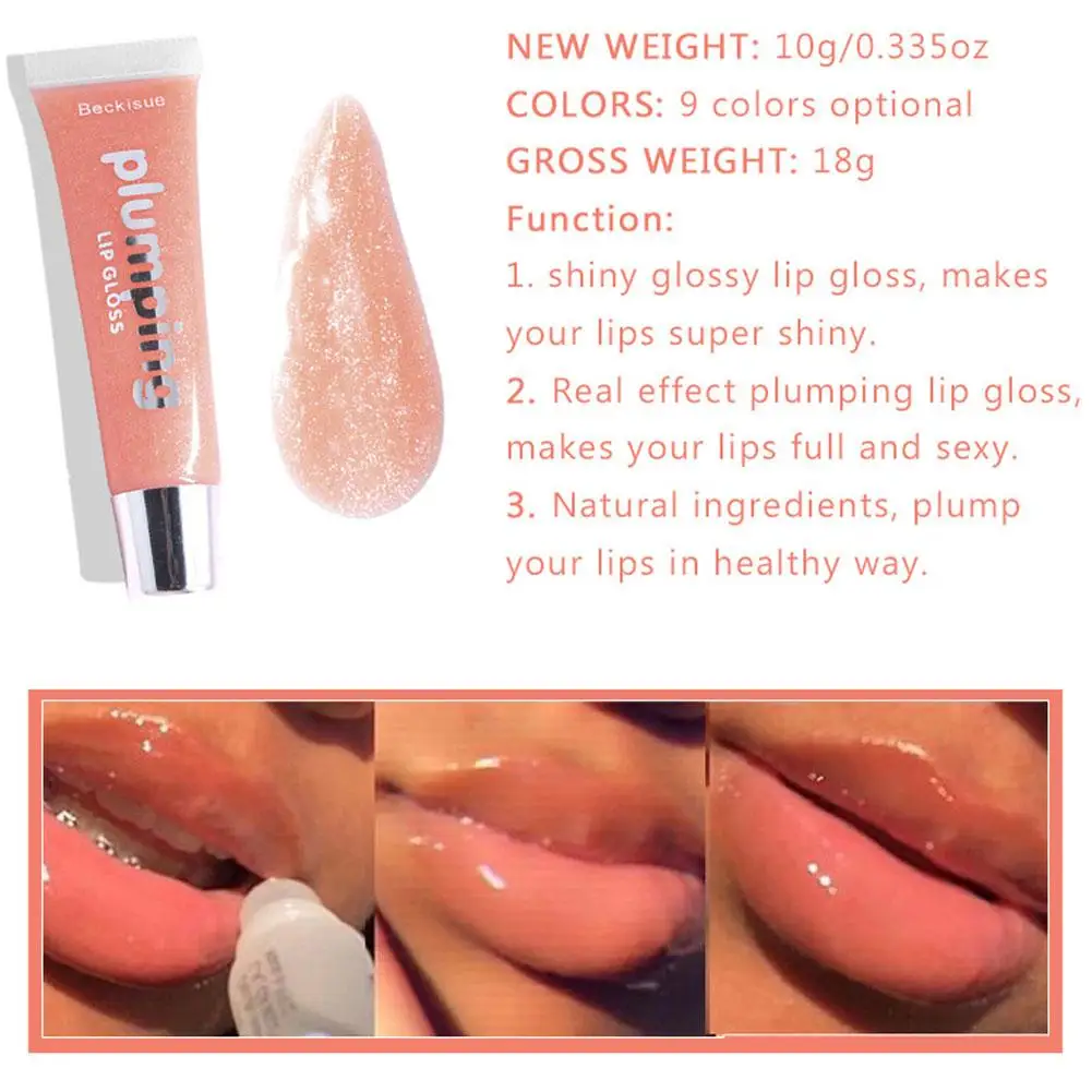 Korean Fruit Crystal Jelly Lip Oil Hydrating Plumping Lip Gloss Tinted Clear Lip Balm for Girls Daily Cosmetics