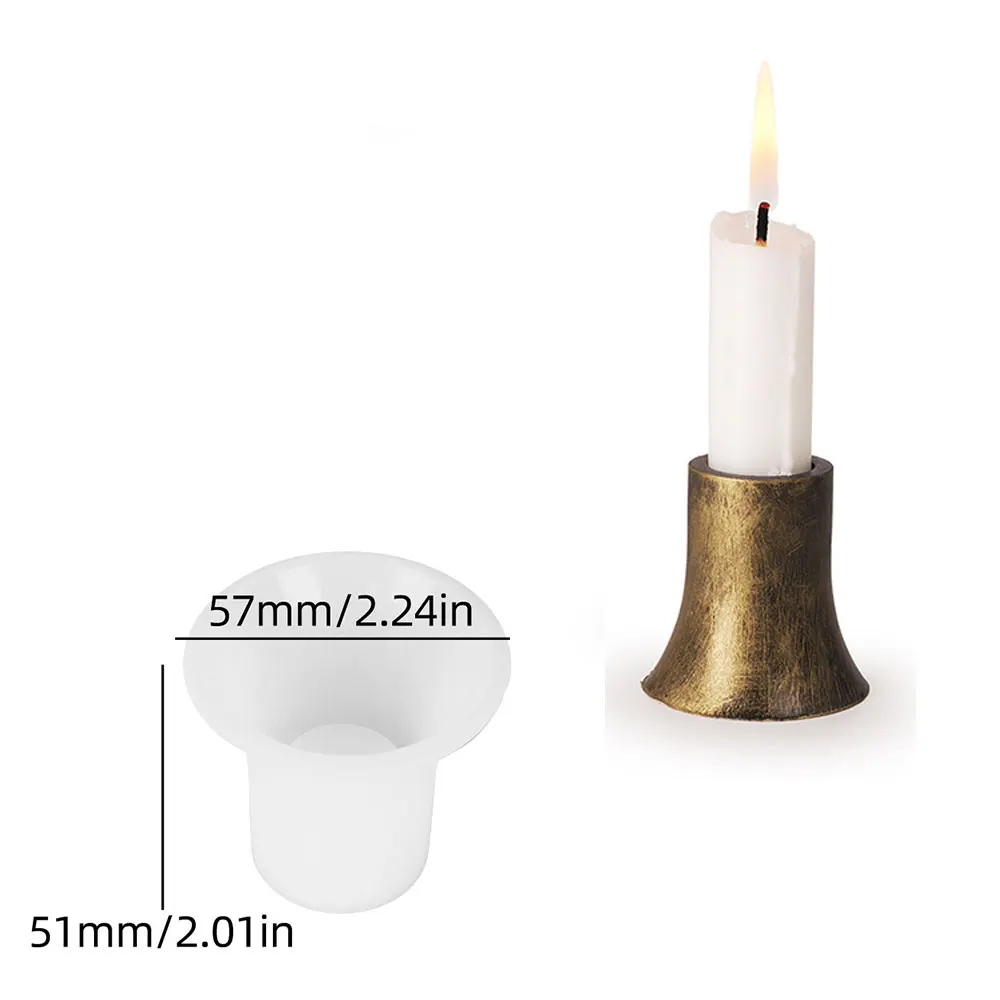 Handle Tray Candle Holder Silicone Mold Tealight Holder Plaster Resin Clay Mold DIY Cement Candlestick Decoration