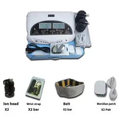 Dual Ionic Cleanse Detox Foot Spa Hydrogen Machine for Two Person Use at The Same Time with Far Infrared Heating Belts