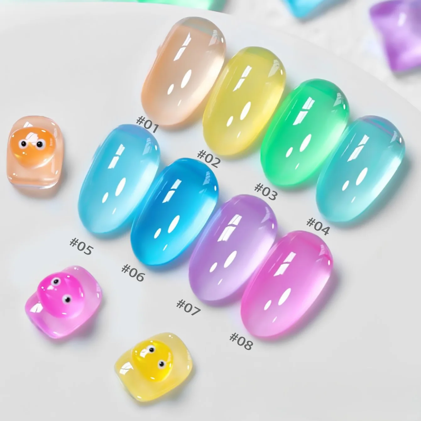 

1 шт. WS Summer Nails Dopamine Paradise Розовый Синий Зеленый Гель-лак для ногтей 2025 Новый стиль Ледяной Прозрачный Синий И Зеленый Маникюрный Салон