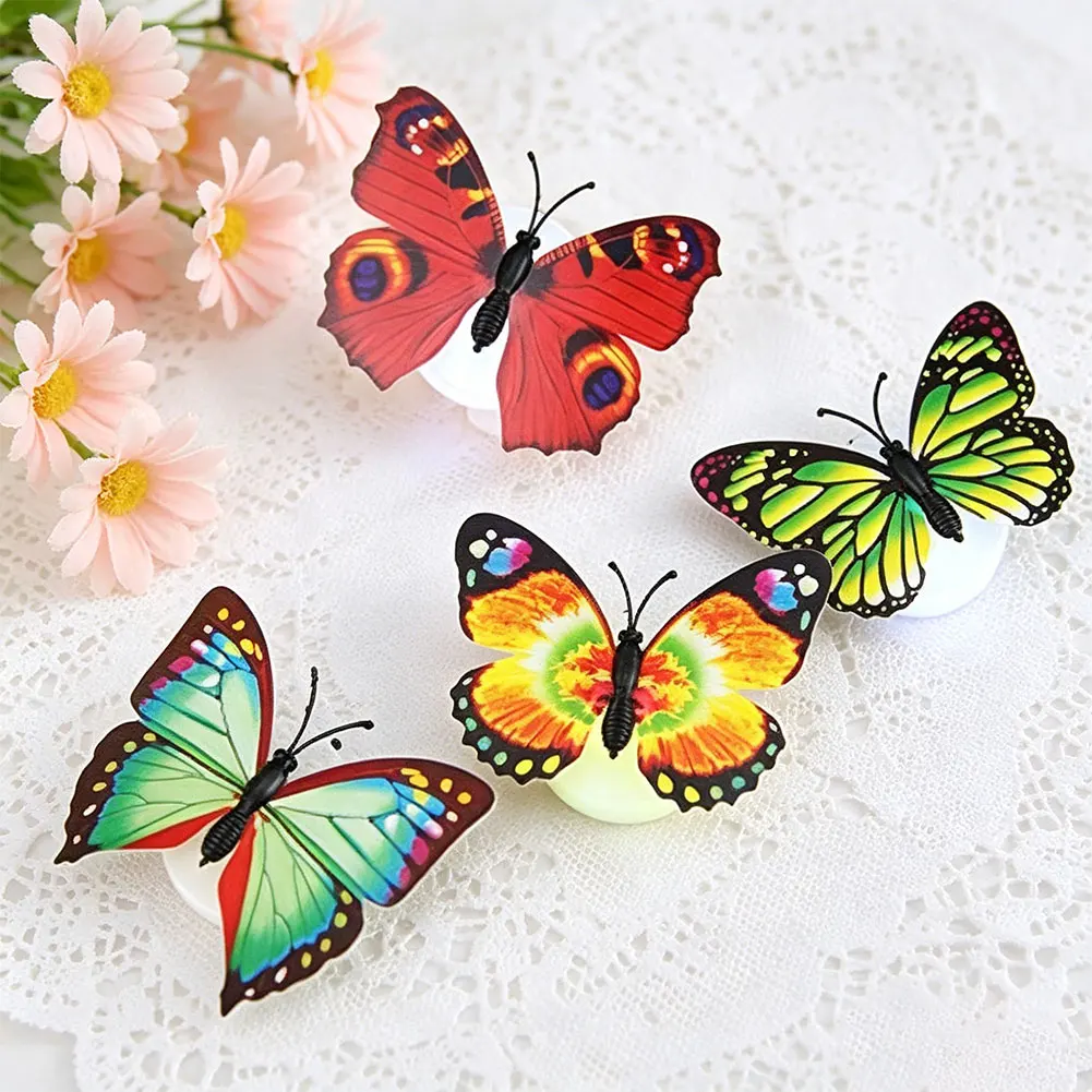 Nighttime Glow Butterfly Stickers Designed for Ambient Lighting Enhancement in Bedrooms Nurseries Offices and Relaxation Areas