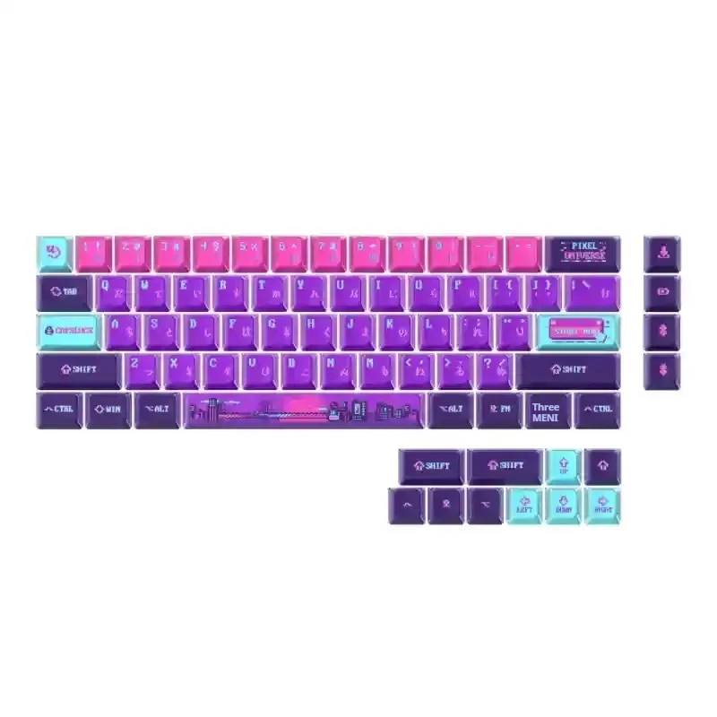 Fashionable Keycap Pbt Material Heat Sublimation Personalized Design Cross Axis Conforms Ergonomicssuitable Mechanical Keyboards