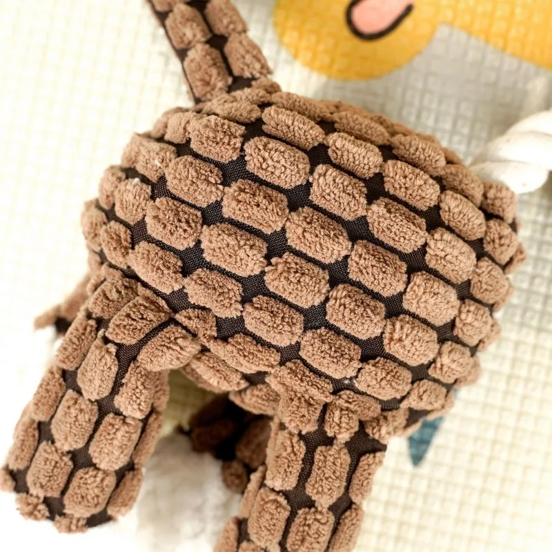 

Funny Donkey Plush Dog Toy Squeaky Chew Toy Cotton Rope Durable Chew Resistant Interactive Puppy Teething Training for Dogs Cats