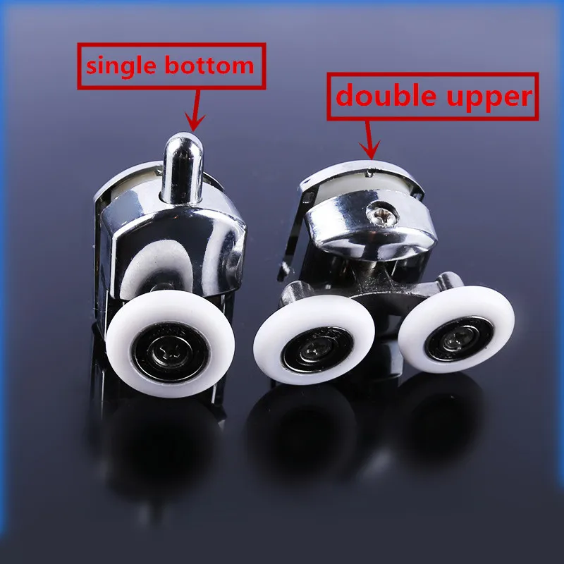 

Колеса для душевой кабины 4 шт./компл. 23/25/27 мм, латунные подшипники из цинкового сплава, Роликовые Раздвижные двери, аксессуары для душевой кабины