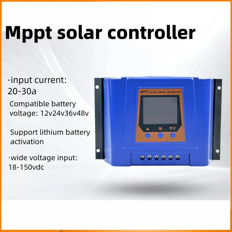 MPPT Solar Charge Controller 12V 24V 36V 48V Auto 20A 30A PV Input Max 150VDC Solar Regulator with LCD Display