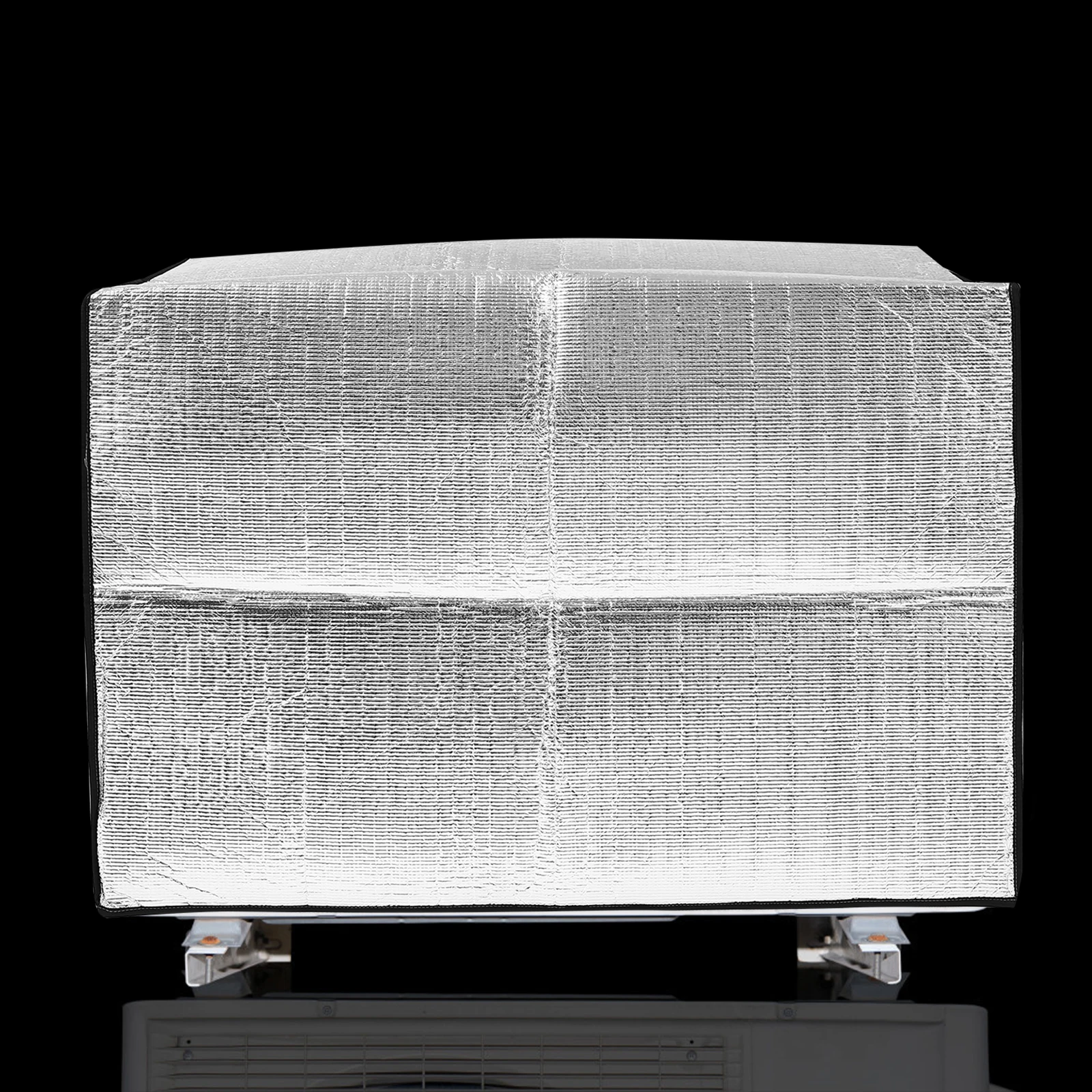 

Sun Shade for Air Conditioner 74x54x26cm Waterproof Ac Cover Outdoor Unit Protector Silver Finish Easy Fit Adjustable String