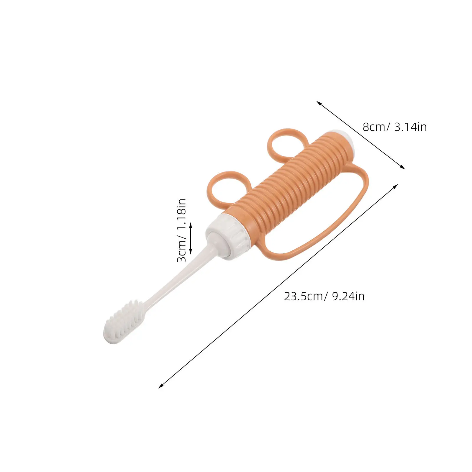Adaptive Toothbrush for Elderly Limited Mobility Easy Grip Large Handle Finger Loops Soft Bristles Replaceable Head Toothbrush