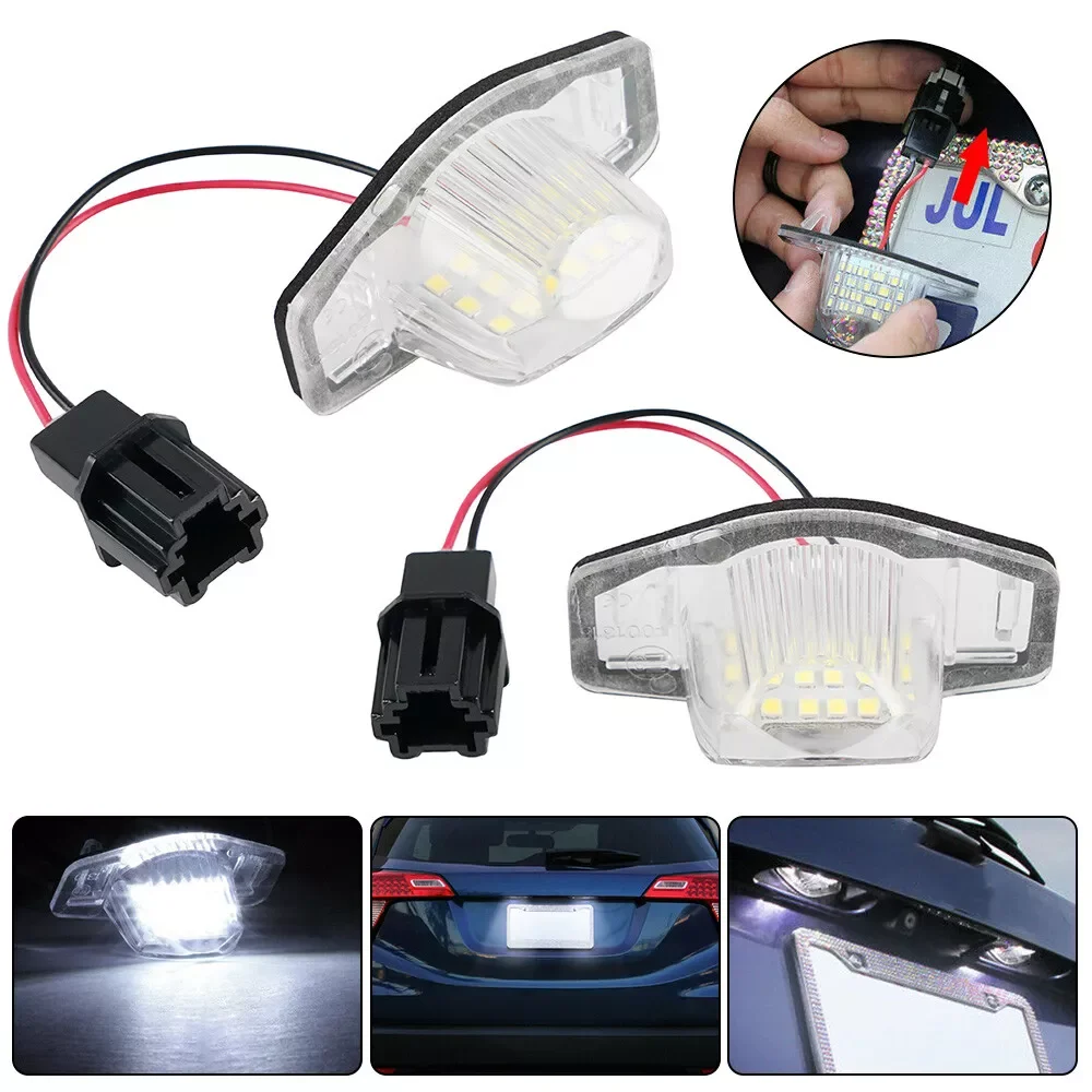 2 szt. Lampa LED tablicy rejestracyjnej światło dla Honda Jazz CR-V FR-V Stream Odyssey Crosstour akcesoria