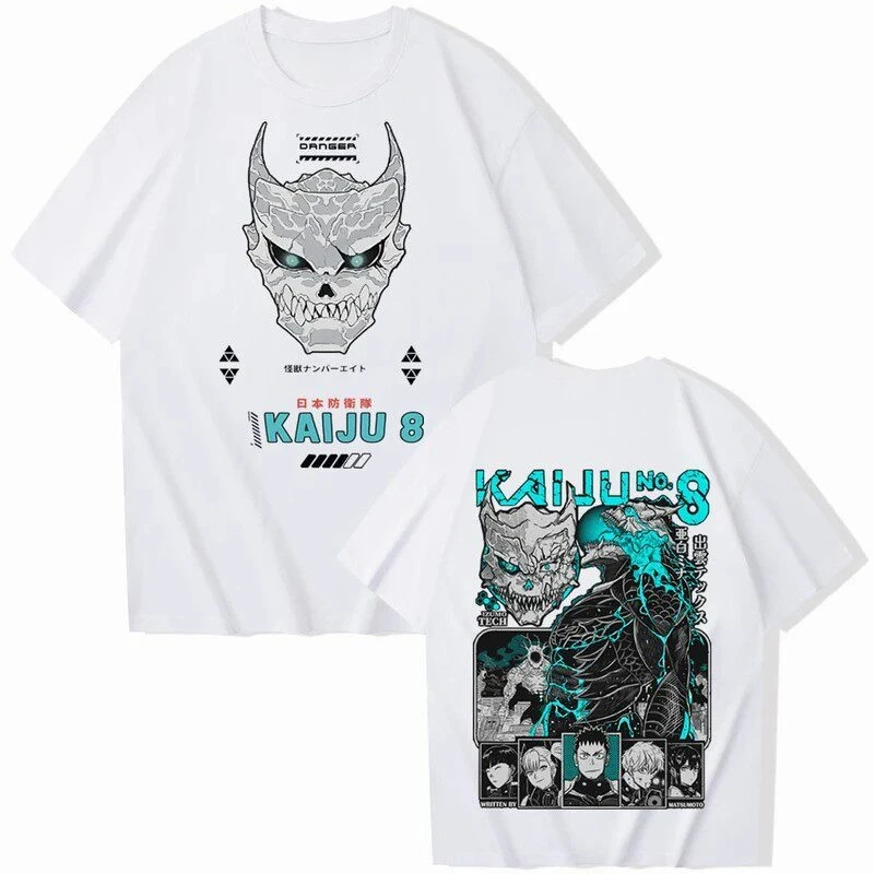Anime Kaiju No 8 T-shirts Harajuku O-neck Men Graphic T-shirt High-end Luxury Unisex Style Both of Men and Women