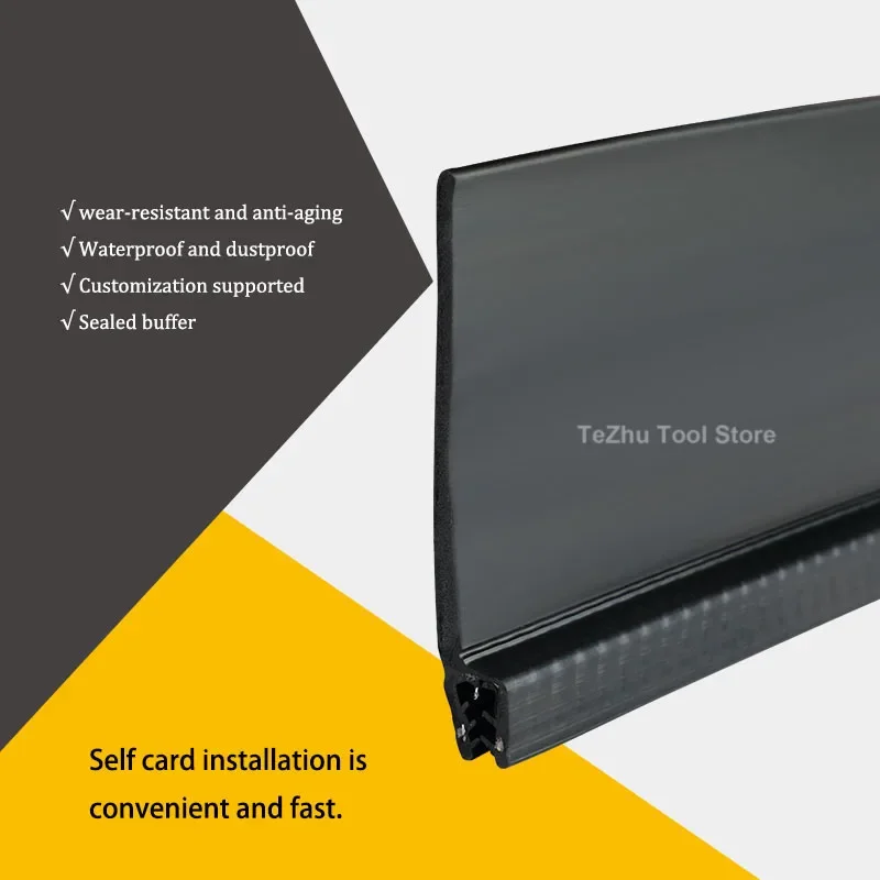 1Meter U-shaped With Winged EPDM Rubber Edging Strip Wind Power Box Cabinet Door Sealing Edge Strip Water Blocking