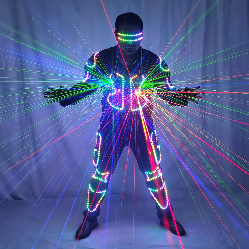 Future LED Robot Dance Armor RGB Laser Suit Festival Celebration Prom Party Music Show Cost Dancer Show Club Dress