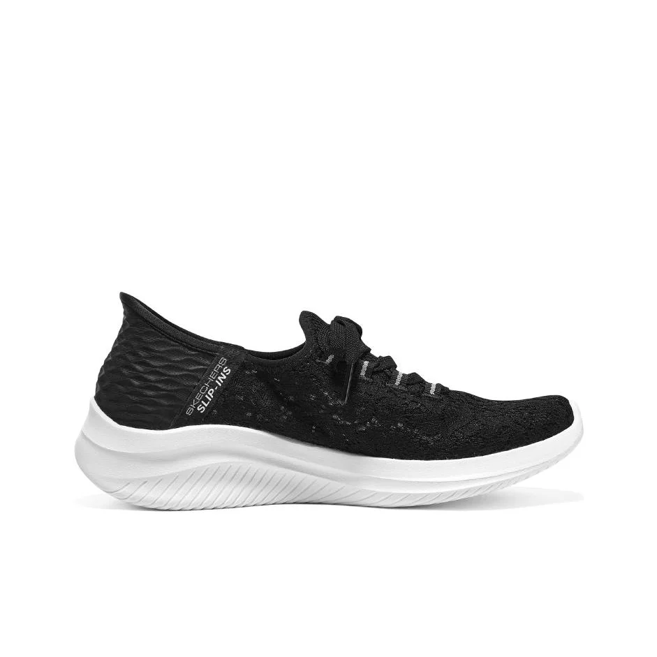 Skechers Slip Ins Walking Shoes Women's Low Top Black/White 896177-BKW - view 3