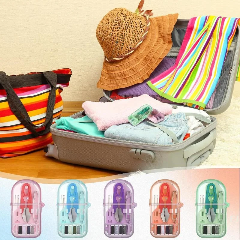 [YU]1Set Mini Portable Travel Sewing Kit Thread Needle Embroidery Stitching Thimble DIY Craft Storage Box