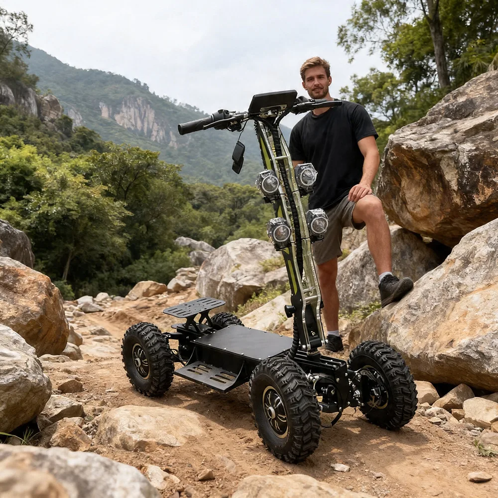 

13 inch four-wheel electric scooter high-speed dual-drive four-wheel drive off-road vehicle outdoor